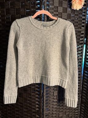James Perse Women’s Lightweight Cashmere Heather Gray Crewneck Sweater Size 1 XS
